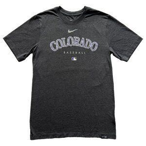 Nike Colorado Rockies MLB Baseball State Team T Shirt Dark Gray size Small